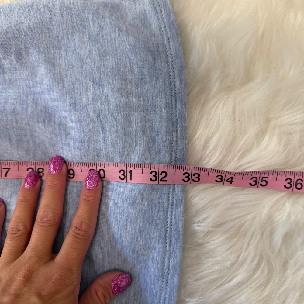 Pure Jill J. Jill - Luxe Tencel Knit Jersey Dress Heathered Baby Blue Petite S - Picture 8 of 8